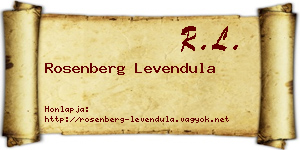Rosenberg Levendula névjegykártya